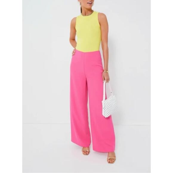 Tuckernuck Pomander Place Pink Wide Leg Pants NWT Sz. M - Picture 1 of 7